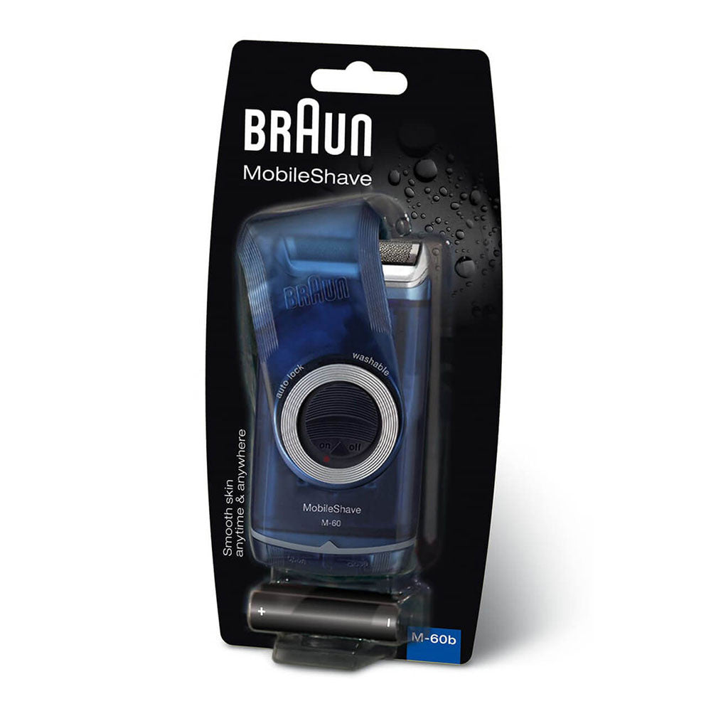 Braun M-60B Washable Pocket On The Go Mobile Shaver For Men, 1 Ea